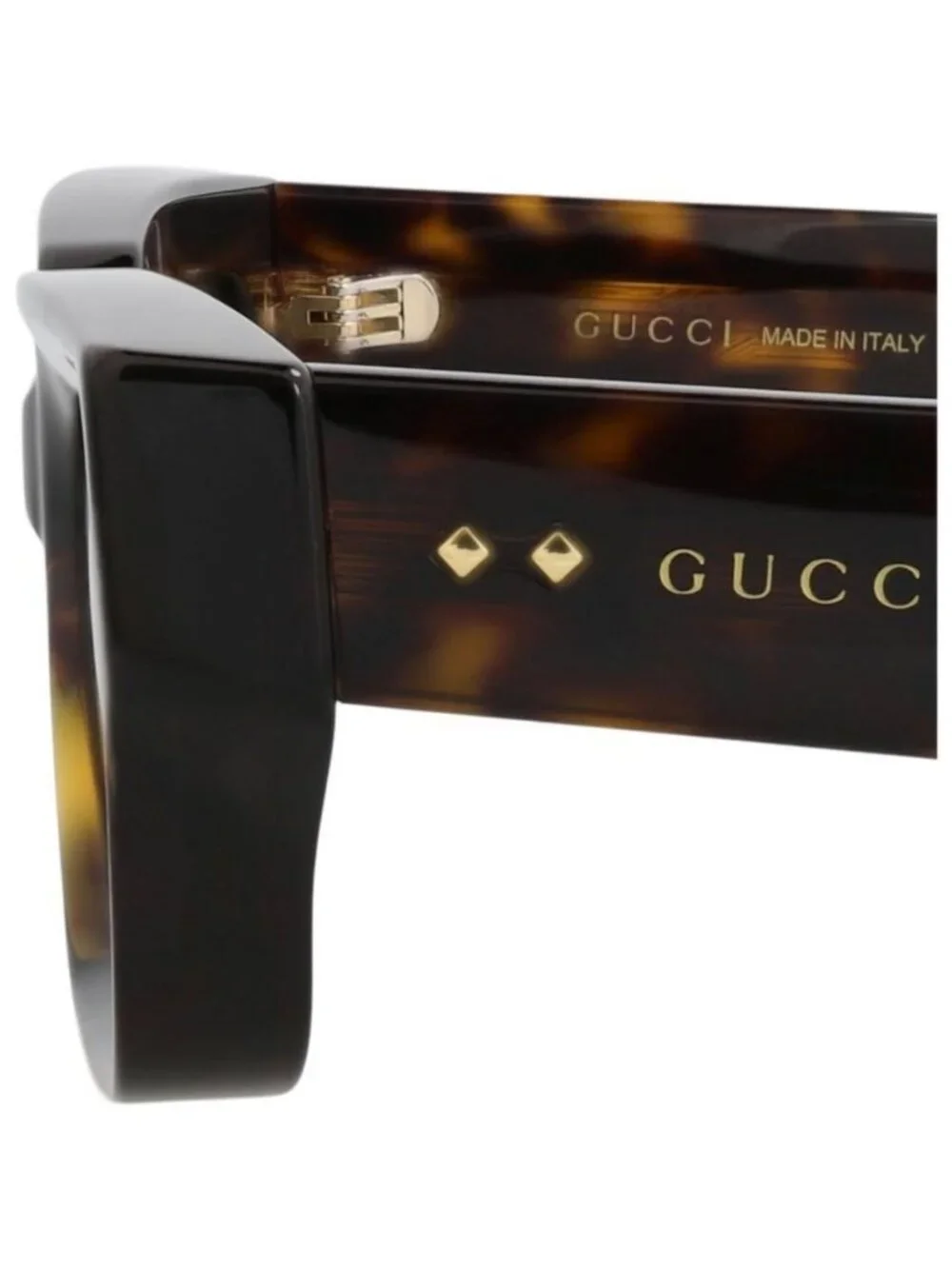 New Gucci Unisex Square/Rectangle Havana Havana Green Fashion Designer Sunglasse